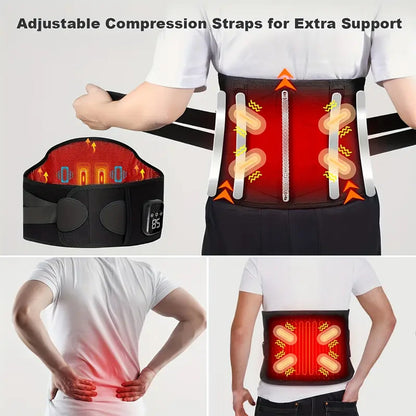 Cordless, Wearable Lower Back Massager | Heating Pad for Back Pain Relief